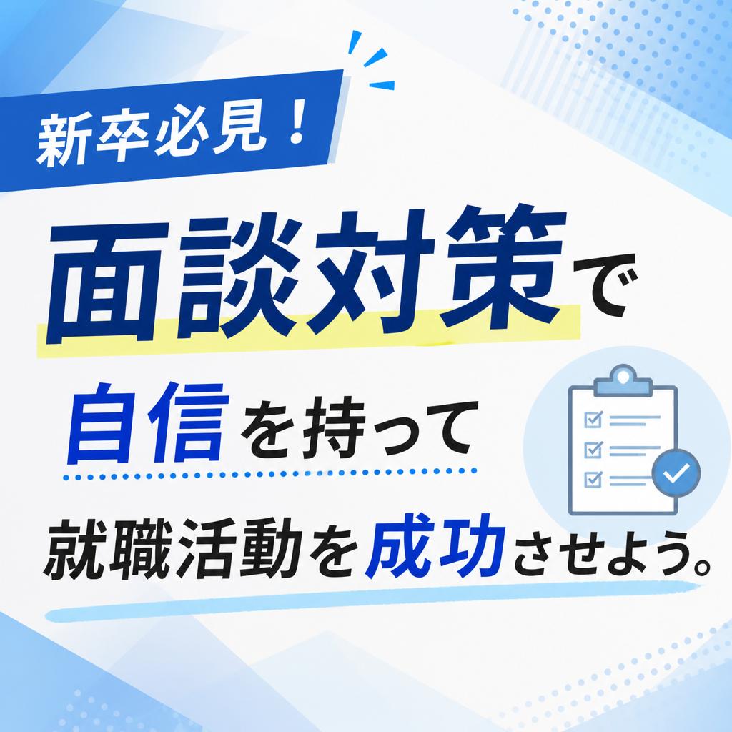 新卒必見！面談対策で自信を持って就職活動を成功させよう。